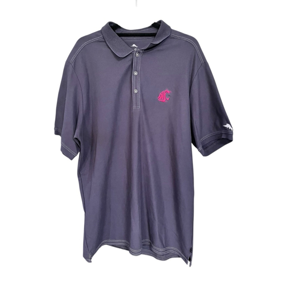 Tommy Bahama Washington State Cougars College Polo Short Sleeve Shirt Size XLT - Picture 1 of 7